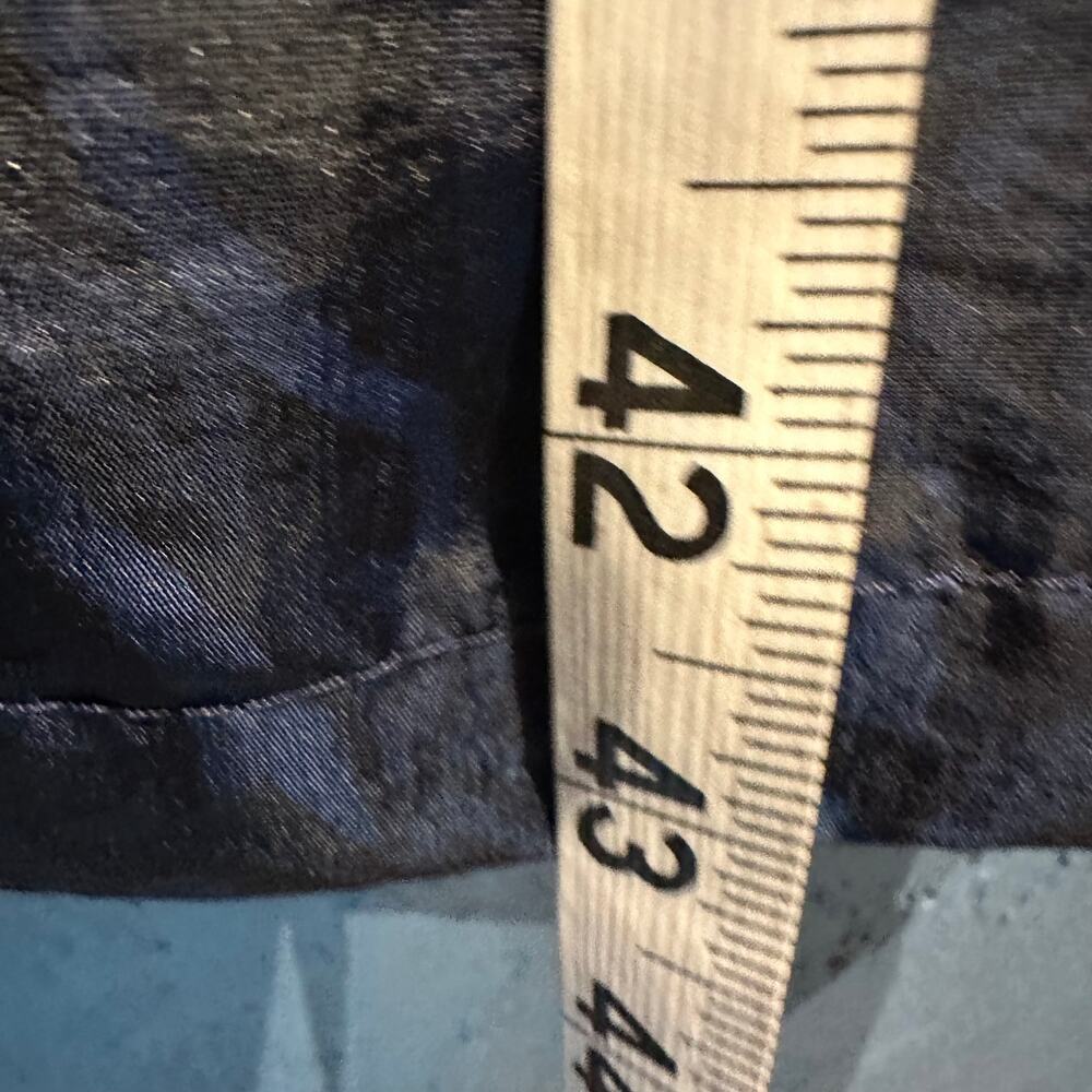 John Weitz Size 6 Trench coat Rain jacket Vintage Luxury Blue Black Print Lined - Picture 6 of 11